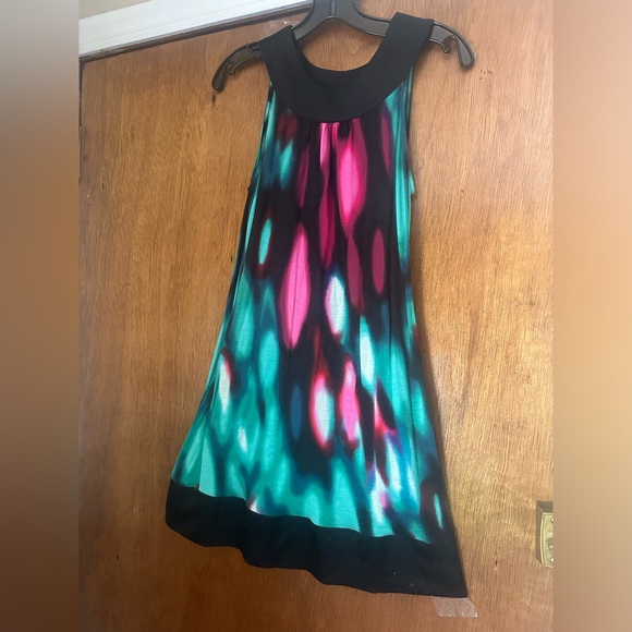 Express Dress in Rainbow Colors w/ Pockets, Sz XS Casual Summer Shift Dress - Picture 1 of 8